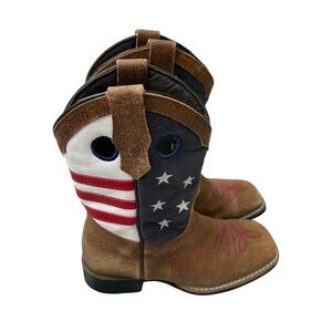 J.B. Dillion Kids Red White And Blue Leather Boots